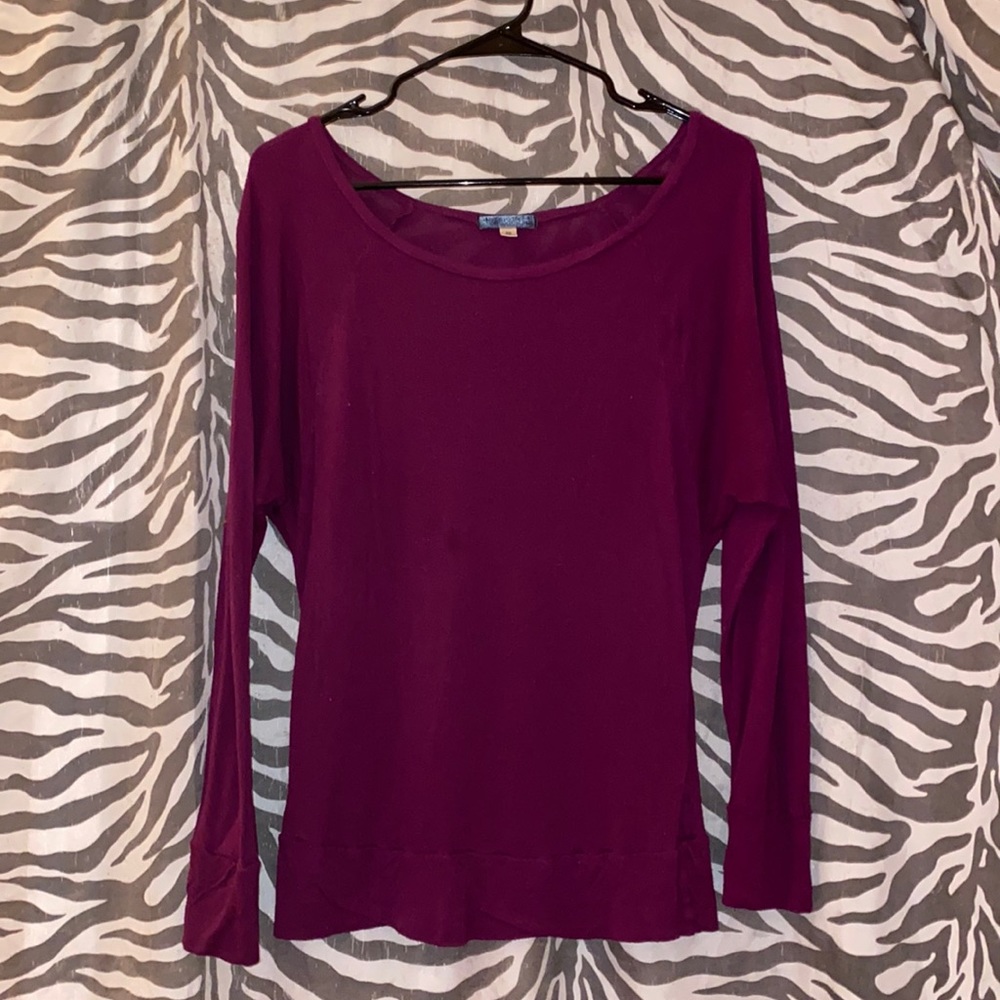 Wide Neck Plum Purple Shirt!